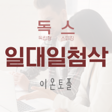 독립형 스피킹 일대일 첨삭 (주제 한개로 최초본, 완벽본 일대일 이중 첨삭)